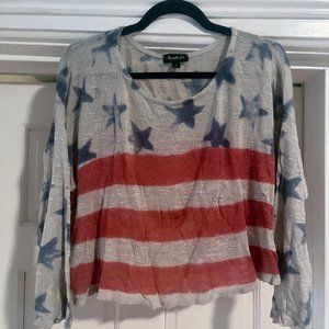 Knit oversized America shirt
